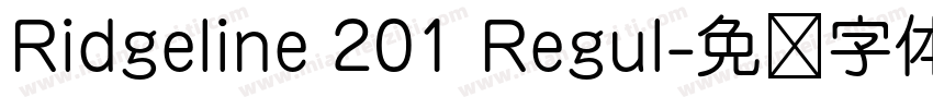 Ridgeline 201 Regul字体转换